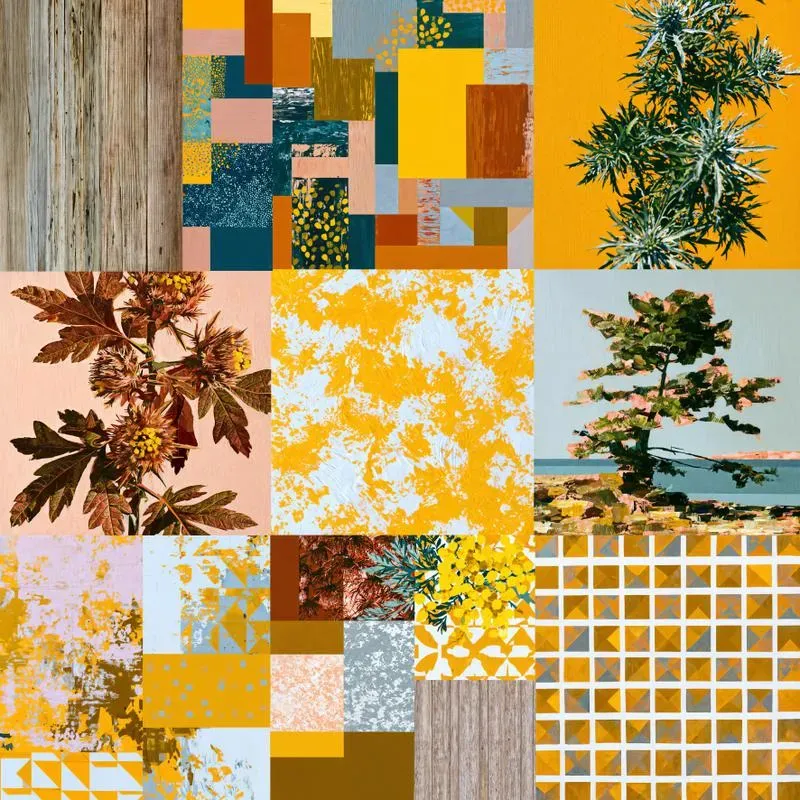 KIT 3 QUADROS DECORATIVOS - jardim atlantico